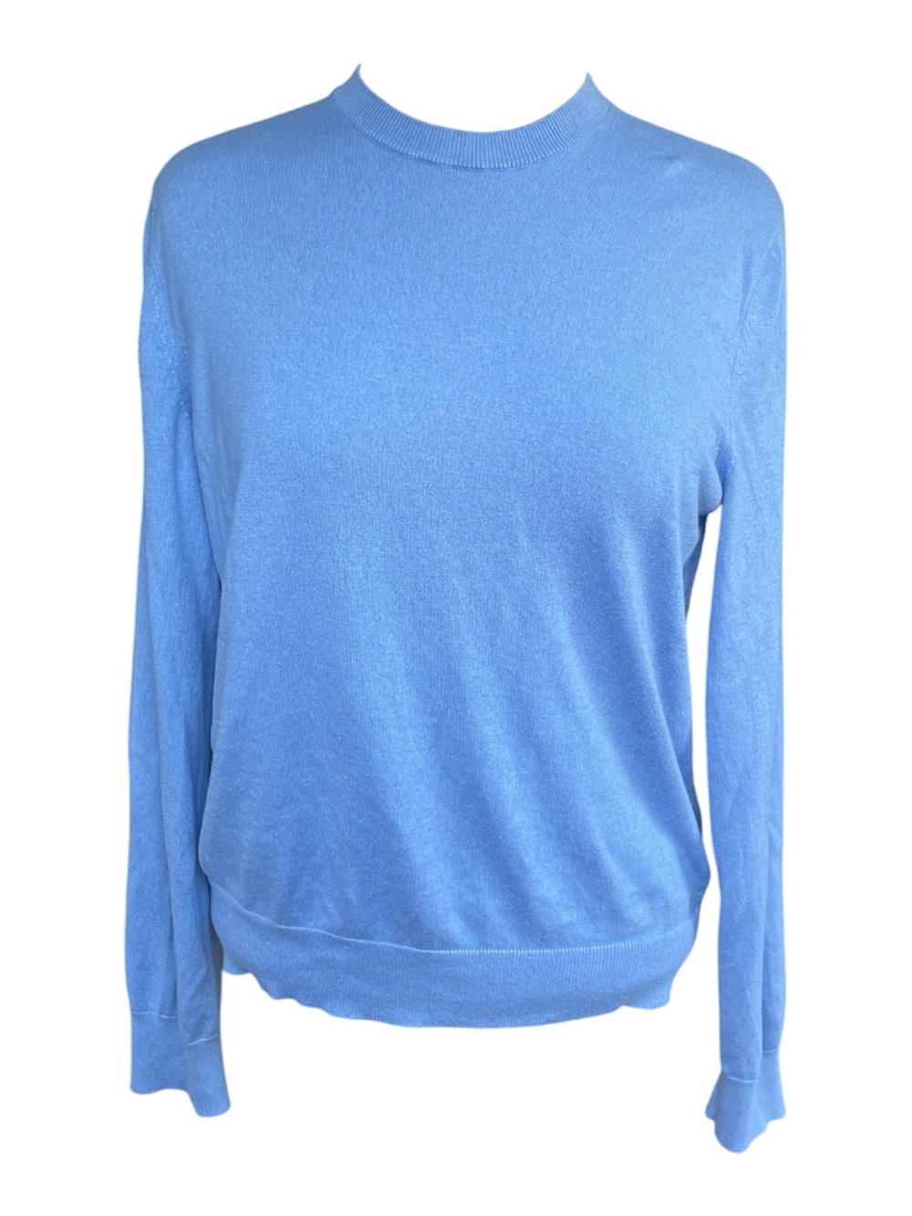 Banana Republic Sweater Womens Small Silk Cashmere Crew Neck Blue Lightweight